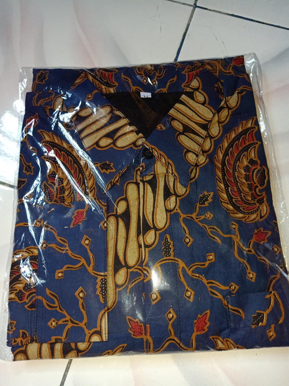 Parang Jodo Biru Kemeja Batik Pria Full Furing Bahan Katun Halus Baturaden