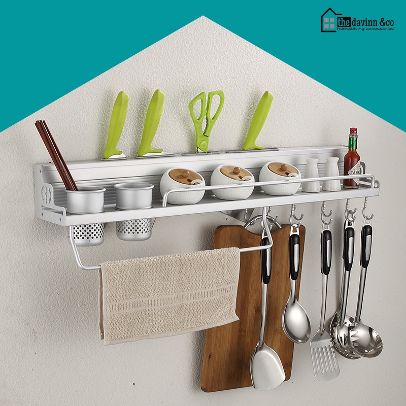 Rak Dapur dinding serbaguna Gantung Tempel Stainless Stell Susun Anti Karat Portable Murah Organizer Multifungsi kuat Tempat Bumbu perabotan peralatan perlengkapan Perkakas Dapur masak Elegant Praktis Higienis rak piring rak pisau dapur stainless terbaru