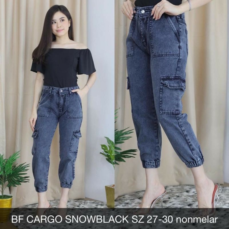 CELANA WANITA / JEANS CARGO JOGER STANDART &amp; JUMBO