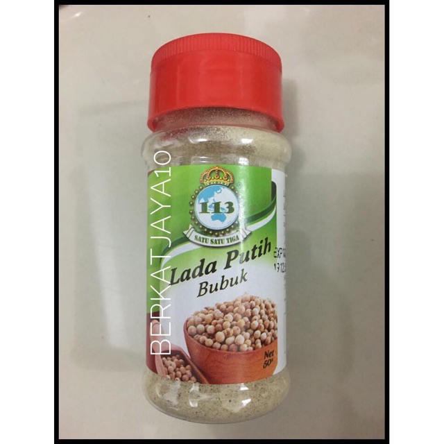 Bumbu Masak 113 Lada Putih Bubuk Satu Satu Tiga 50 gr