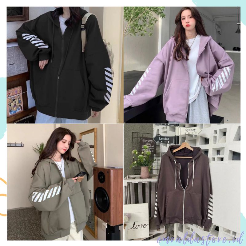 JAKET ZIPPER OVERSIZE HOODIE RESLETING FLEECE ADEM HALUS JAKET BESAR