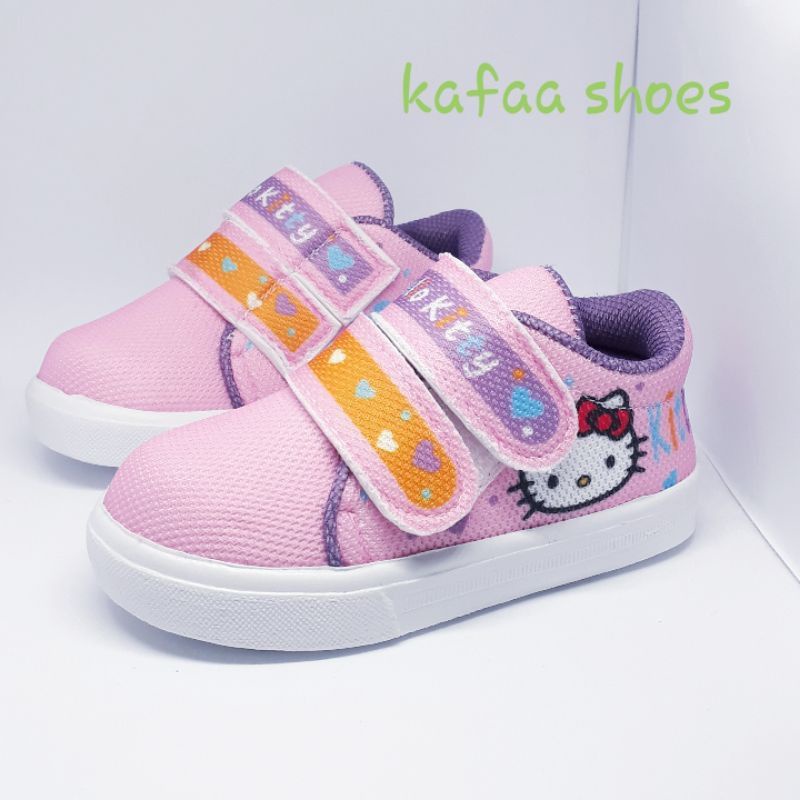 Sepatu Sneakers Anak Perempuan Gambar Hello Kitty Usia 1 2 3 4 5 Tahun
