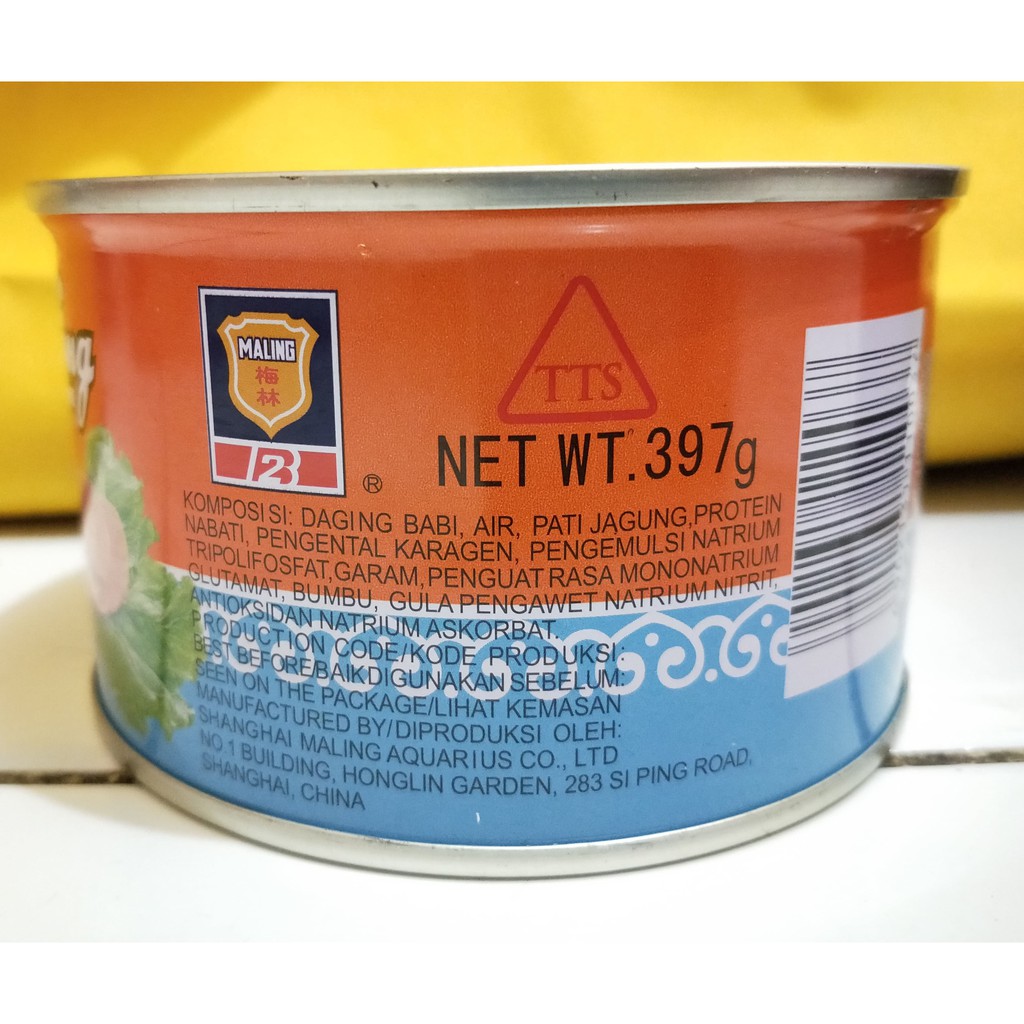 

QH Ham Maling / Luncheon Meat Pork Kaleng Merek TTS (397 gr) BESAR