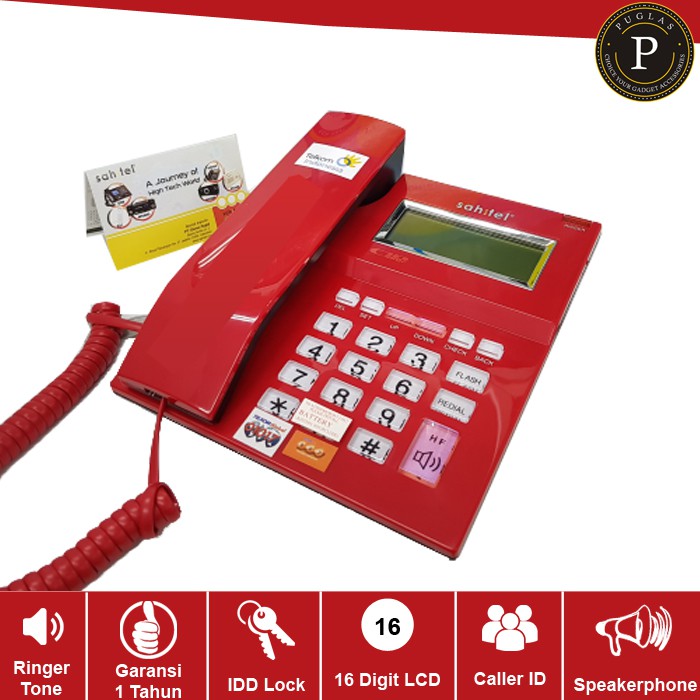 Telepon Sahitel S52 Kabel Telepon Rumah Telepon Kantor Red Shopee Indonesia