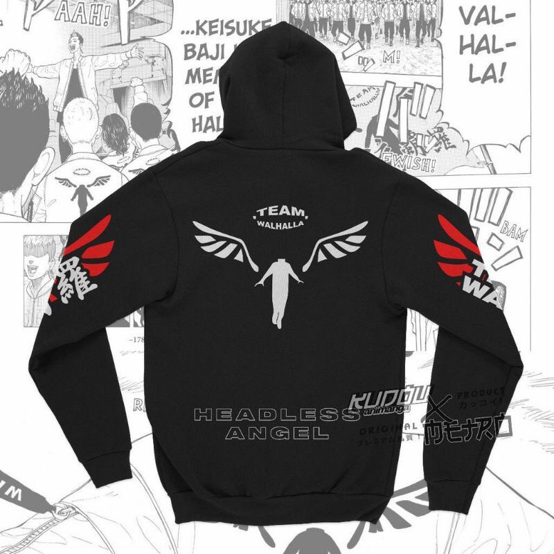 SWEATER HOODIE VALHALLA GANG ANIME TOKYO REVENGERS/JAKET COSPLAY GANG VALHALLA TOKYO REVENGERS