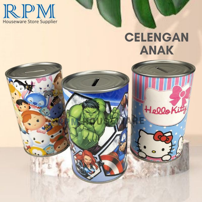 CELENGAN KALENG 3D/CELENGAN ANAK/CELENGAN KARAKTER/CELENGAN VIRAL/CELENGAN MOTIF/CELENGAN TABUNG