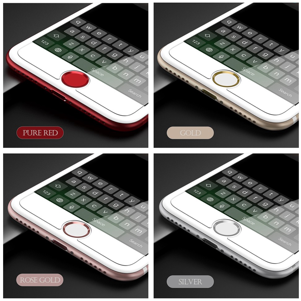 Ultra Slim Fingerprint Support Touch ID Metal Home Button Sticker For iPhone 7 7PLUS 6 6S 6PLUS 5 5S 5C SE 2020 Red &amp; Black &amp; Gold