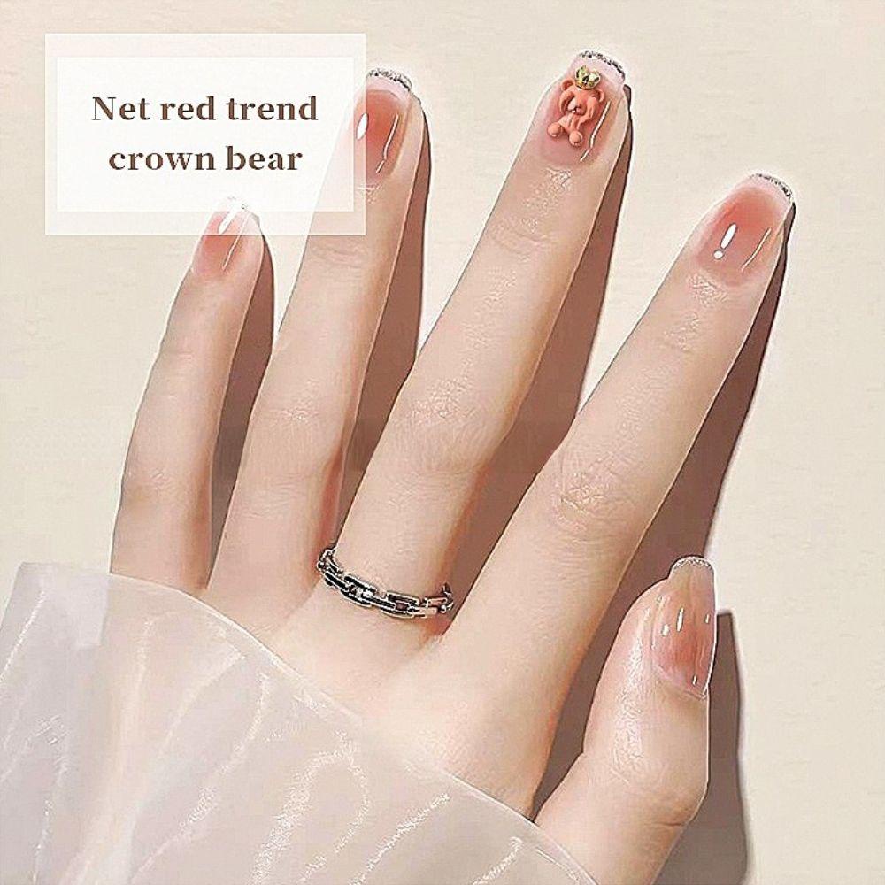 Mxbeauty Paku Charms Mahkota Hiasan Kuku Logam DIY Bor Kuku Salon Kuku Nail Art Bahan Dekorasi Kuku 3D