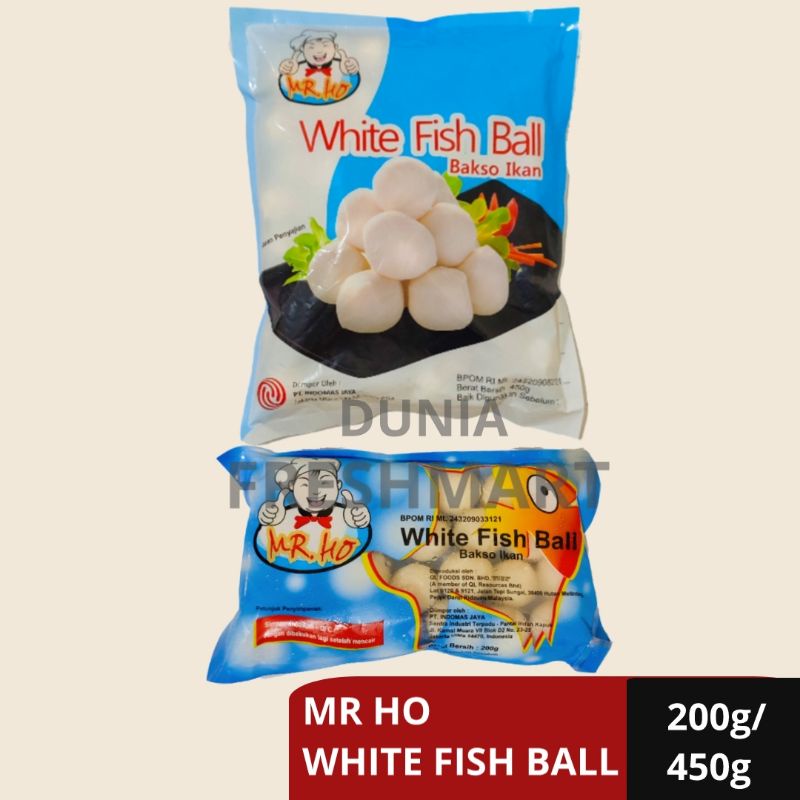 

Mr ho White Fish Ball 200/450gr Bakso Ikan MR. HO BASO IKAN PUTIH BAKSO IKAN PUTIH BOLA BAKSO IKAN MRHO