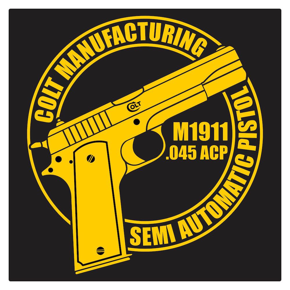 Colt 1911 Cutting Sticker