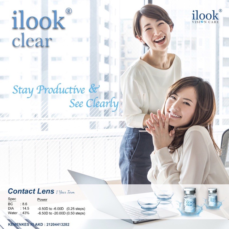 Softlens bening Tahunan i Look clear / Softlens Bening iLook clear