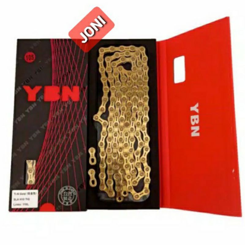 Rantai sepeda 10 speed gold YBN GH10 Tig Gold