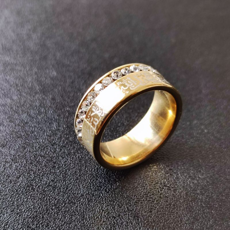 Cincin Lafaz Allah Permata Kualitas Import Pria dan Wanita