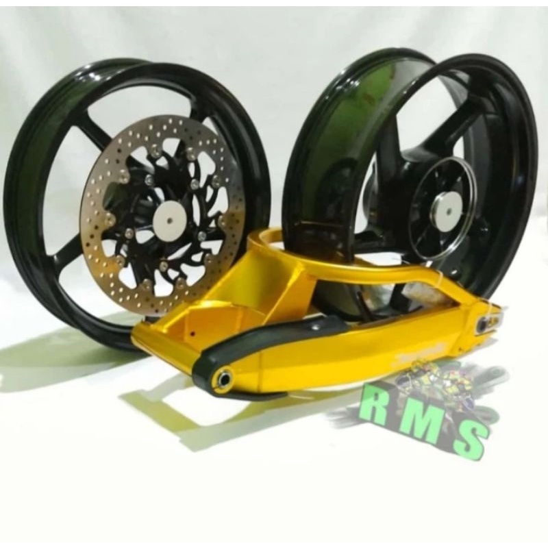 paketan velg swing arm delkevic tapak lebar ninja 250 fi 2013 2017 ninja 250 karbu