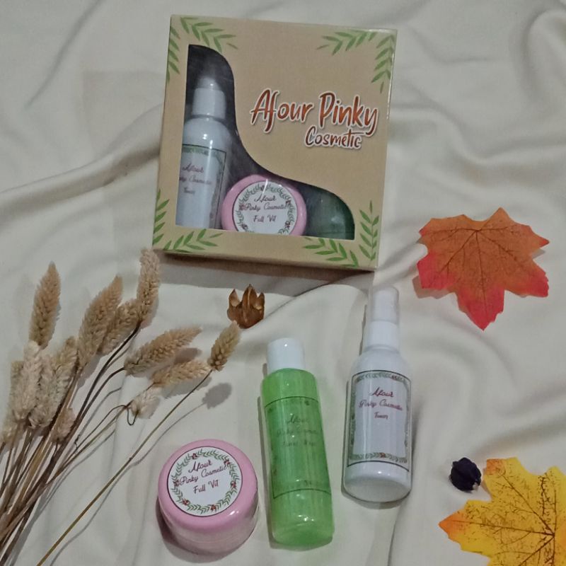PAKET FULVIT AFOUR PINKY cosmetic cream penghilang jerawat dan flek, original BPOM 100% RESELLER RES