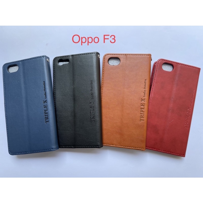 Leather Wallet Flip New Oppo F3