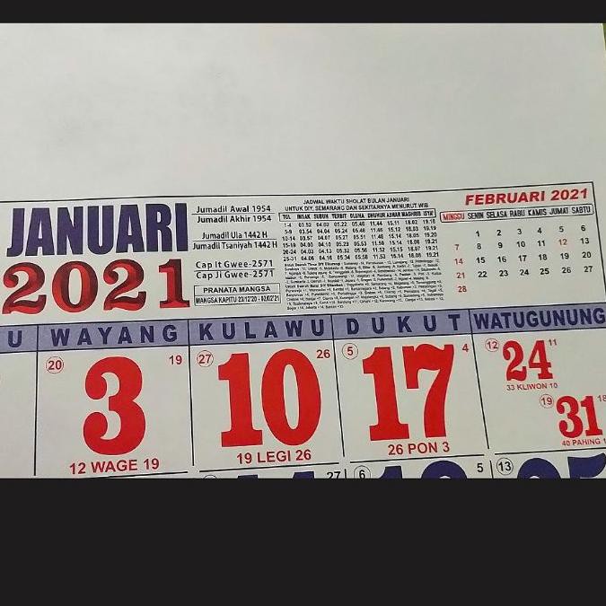 Recommended Kalender 2021 Jumbo 44 X 60cm Ia Shopee Indonesia