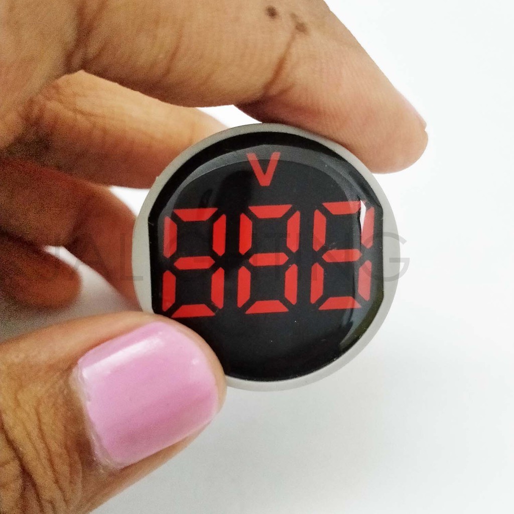 VOLT METER DIGITAL MODEL PILOT LAMP 22MM BULAT 500V