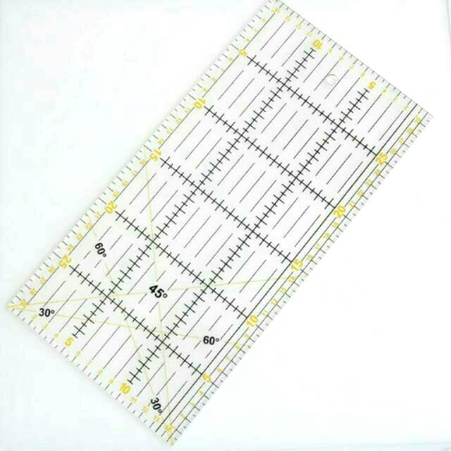 Penggaris Jahit - Quilting Ruler AC 30 - Penggaris Pola - Penggaris Bahan 15 x 30 CM