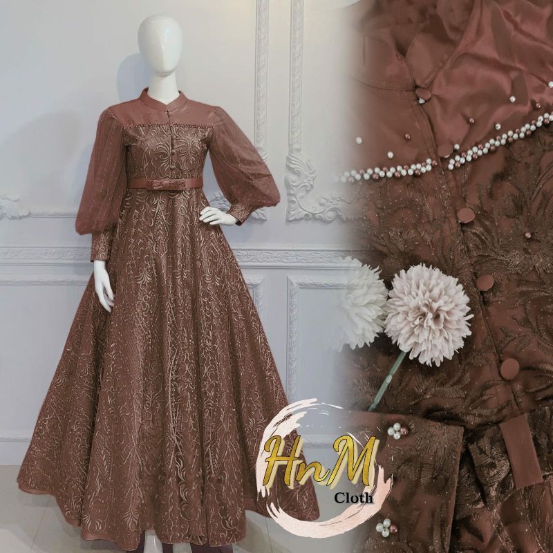 TIVANY DRESS/DRESS MURAH/DRESS BRUKAT IMPORT MURAH/PARTY DRESS MURAH/GAMIS PESTA MURAH/GAMIS KONDANG