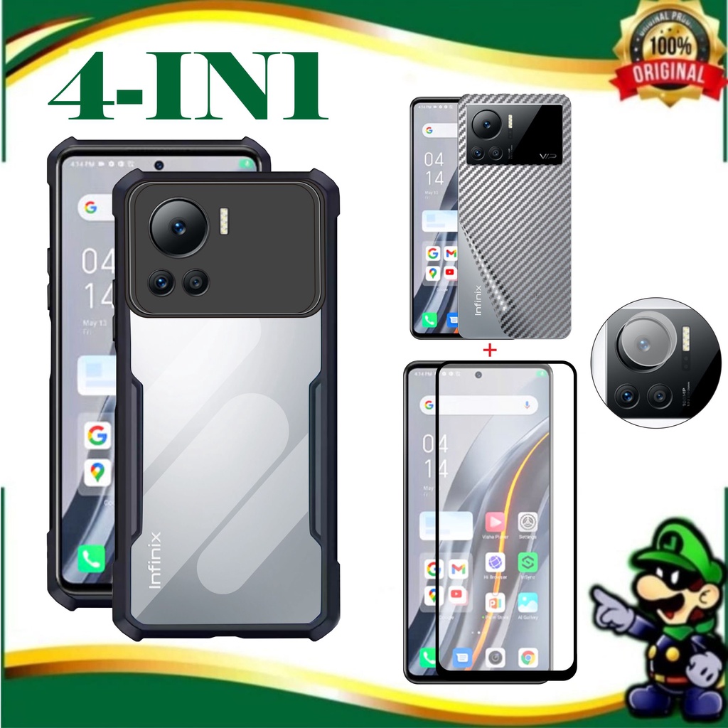 Case INFINIX NOTE 12 VIP Transparan Softcase Casing INFINIX NOTE 12 VIP Paket 4IN1