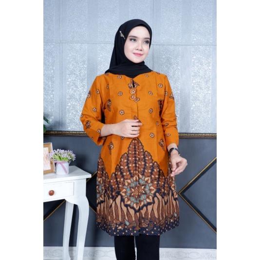 Batik kangen kuning ndoromesem katun lapis tricot