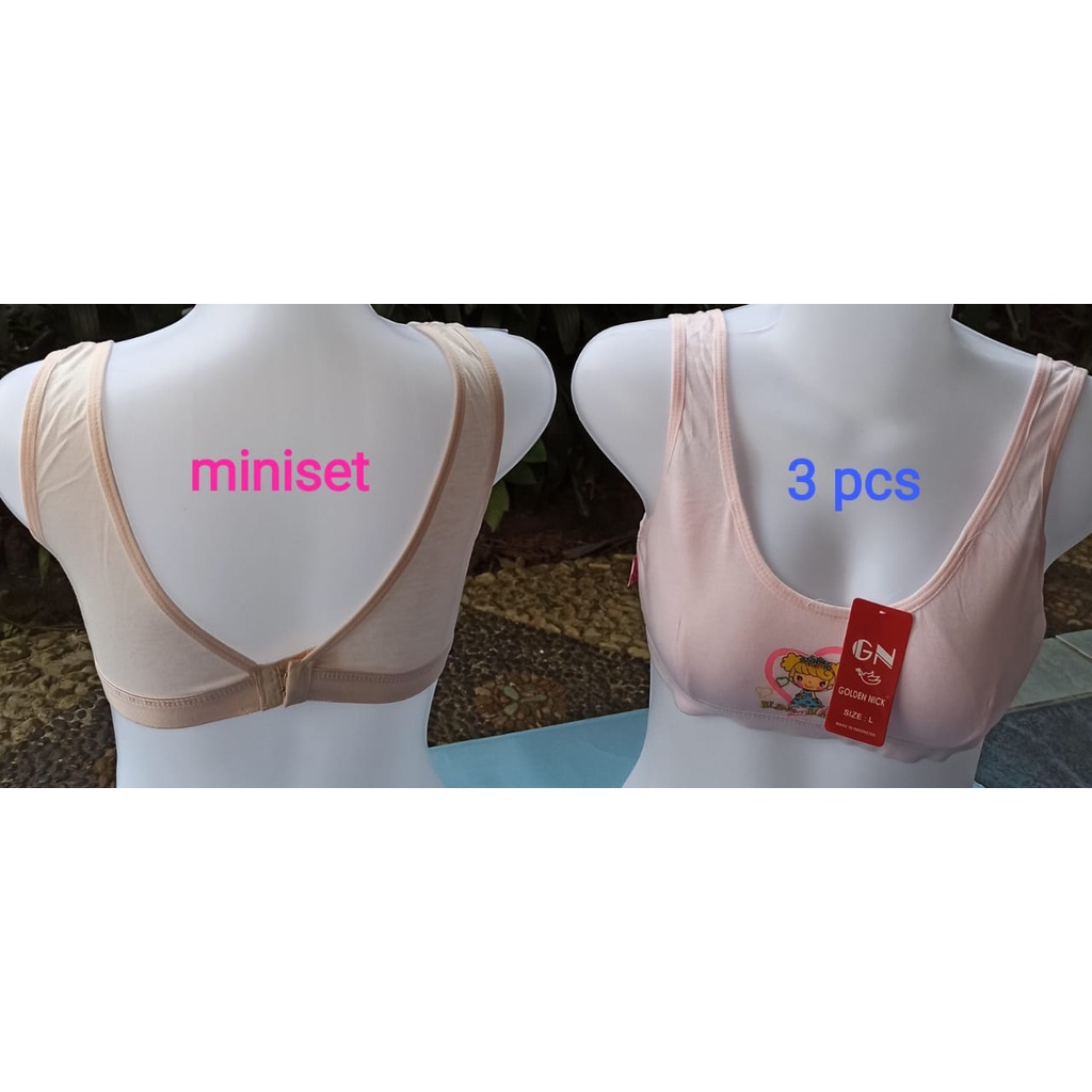 Golden Nick ~ 3 Pcs Miniset Anak Perempuan, Pakaian dalam Anak Perempuan Berkualitas ( 3 Warna )