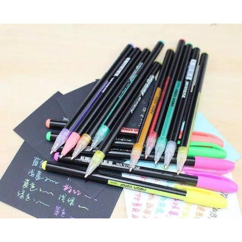 Gel pen/neon color isi 12pcs MH1507