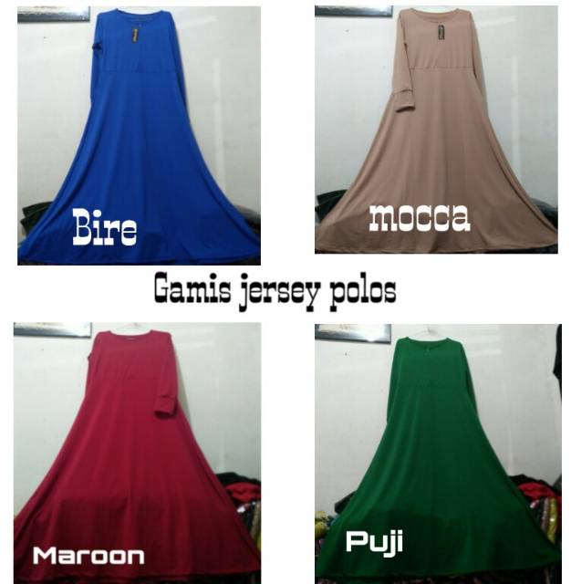 Gamis Polos Harian Jersey Super