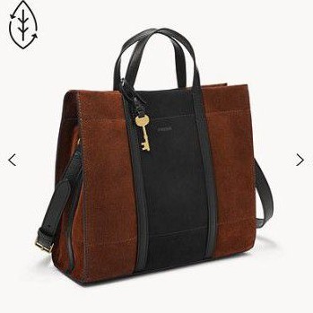 TAS FOSSIL CARMEN SHOPPER BROWN BLACK ZB1362199