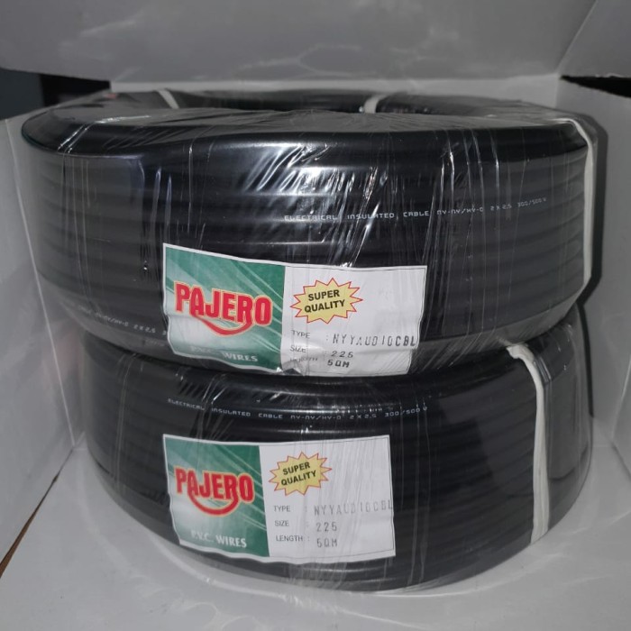 Kabel Serabut 2x2,5x50m Pajero - Hitam Termurah