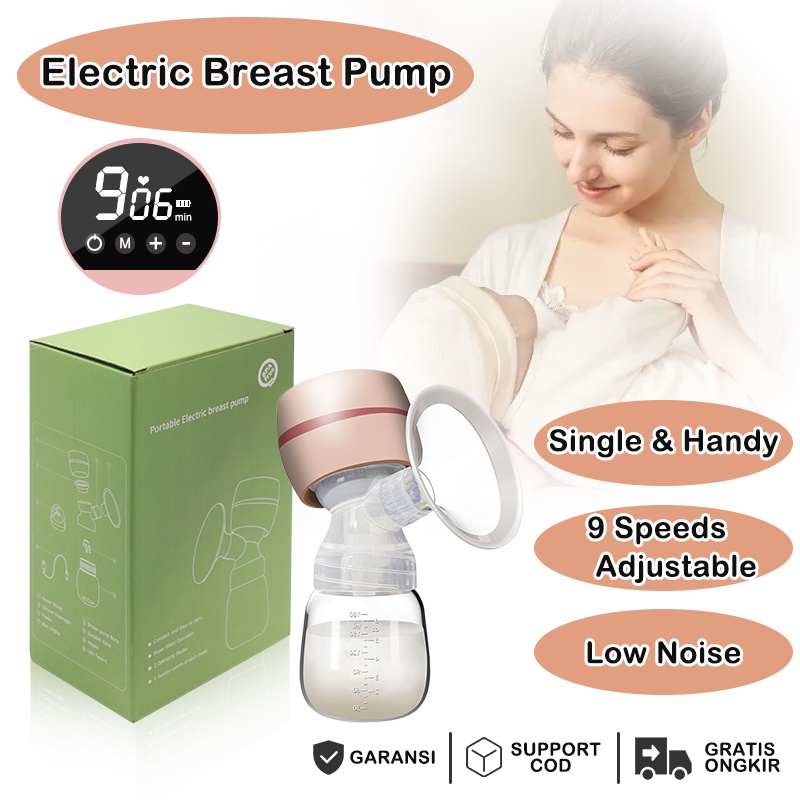 Electric Breast Pump Handsfree &amp; Single  / Breast Pump Elektrik Rechargeable / Portable Pompa ASI Elektrik BPA Free 9 Speeds Low Noise Painless Breast Pump &amp; Accessories