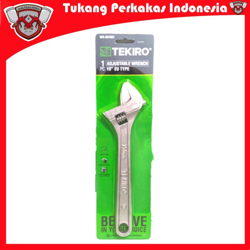 TEKIRO KUNCI INGGRIS 10 INCH/KUNCI BAGO/ADJUSTABLE WRENCH TEKIRO