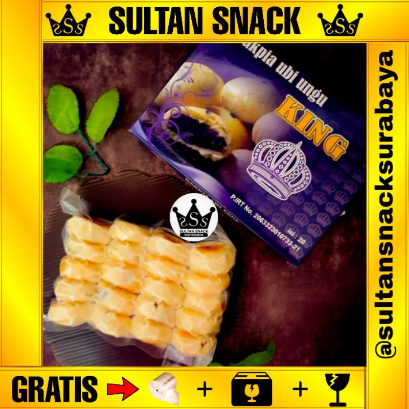 

SULTAN SNACK Bakpia / Pia Patok King Ubi Ungu Jogja