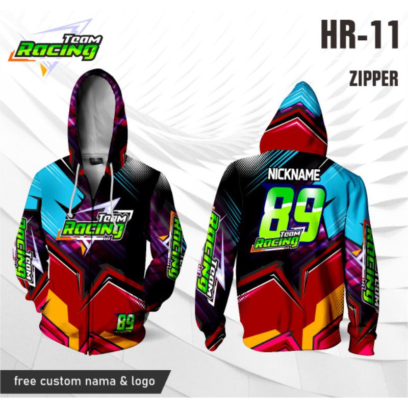 jersey racing Hoodie Zipper