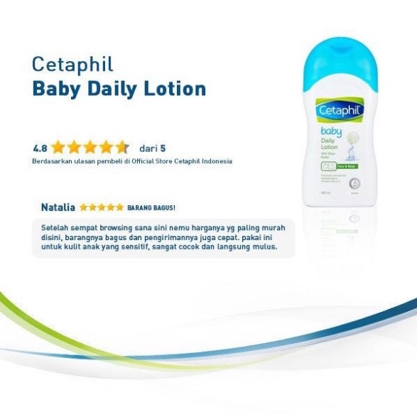 Cetaphil Baby Daily Lotion With Shea Butter 400ml Face and Body Pelembab &amp; Perawatan Kulit Bayi