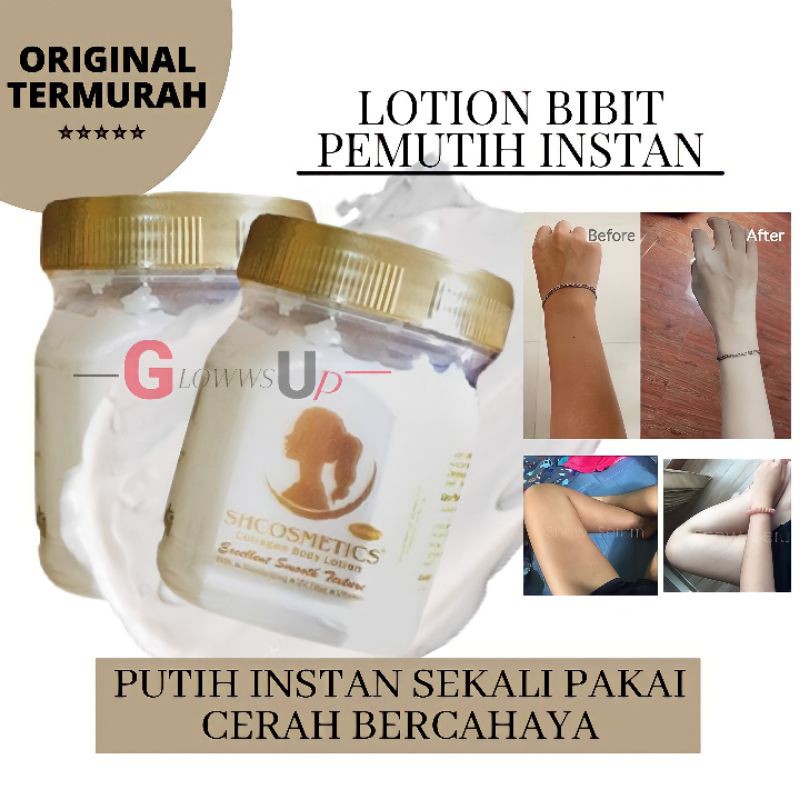 BIBIT COLLAGEN SH COSMETICS ORIGINAL BPOM 100ML LOTION PEMUTIH TUBUH INSTAN