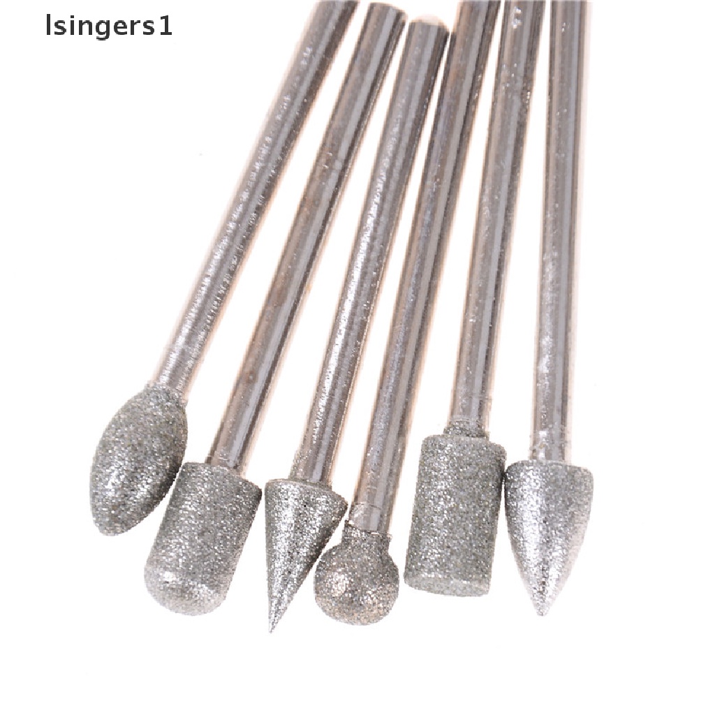 (lsingers1) 20pcs / Set Mata Bor Gerinda Diamond Shank 3mm Untuk Perhiasan