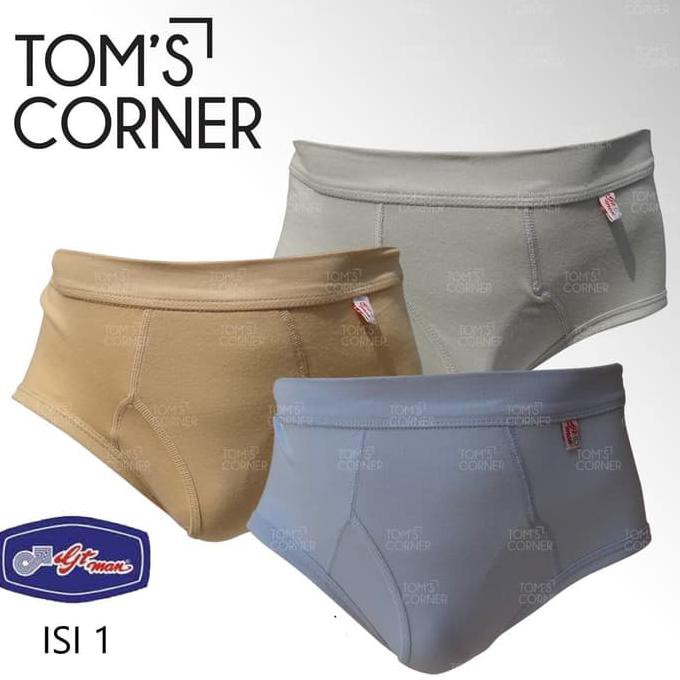 Promo Ramadhan Celana dalam pria GT Man / Pakaian dalam GTman 704BW - Putih, S - tomsS-ped