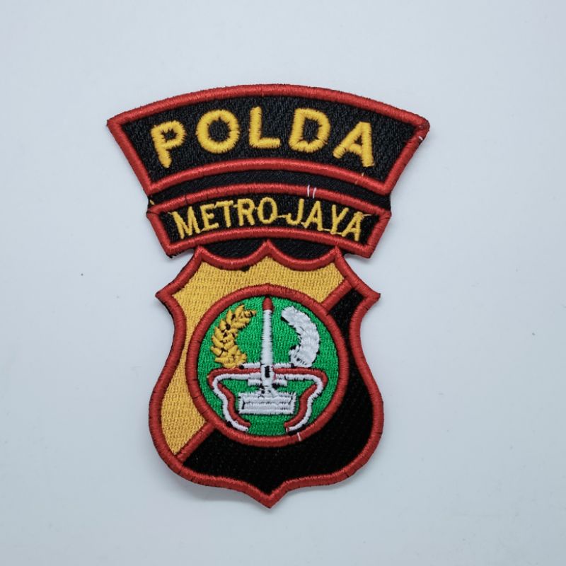 Logo Bordir TImbul Polda dan Metro Jaya / Logo Timbul Polda Metro Jaya / Bordir Logo Timbul Polda Me
