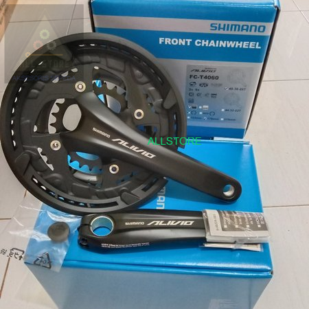 Crank Shimano Alivio M4050 / 4060 48 36 26 T Sepeda MTB Hybrid