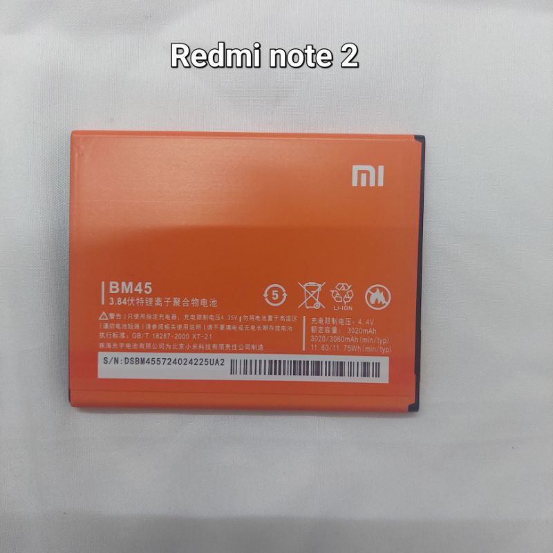 baterai Redmi note 2