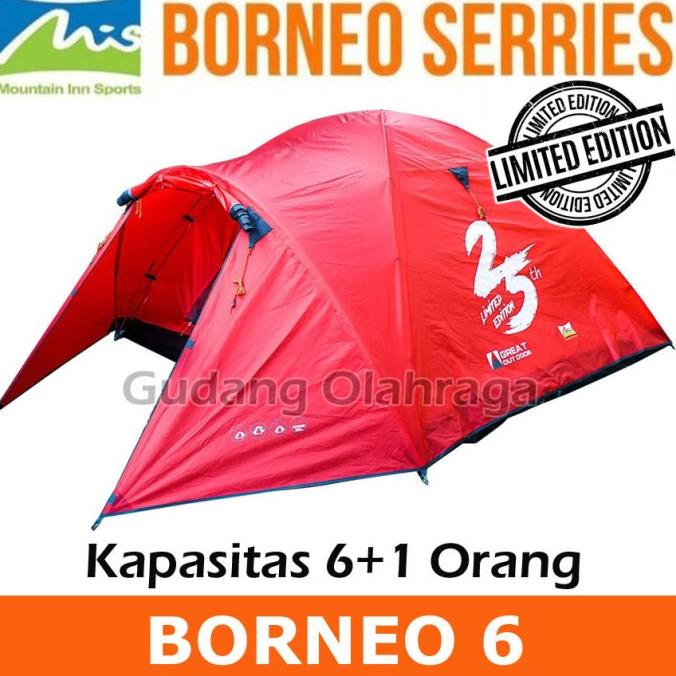 Tenda MIS BORNEO 6 Mountain Inn Sports / Tenda Camping Dome 6 Orang