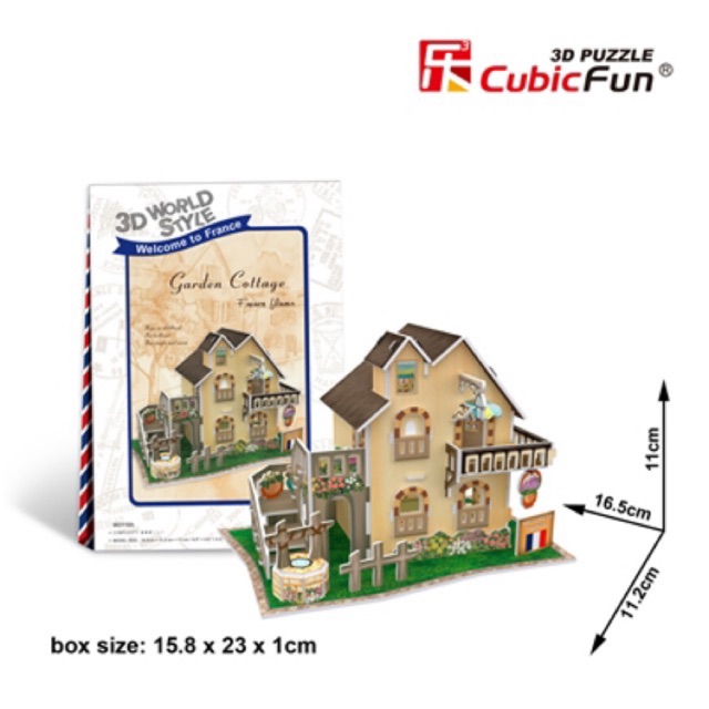 [MURAH] Cubic Fun 3D Puzzle World Style 🇫🇷 Garden Cottage (France Flavor)