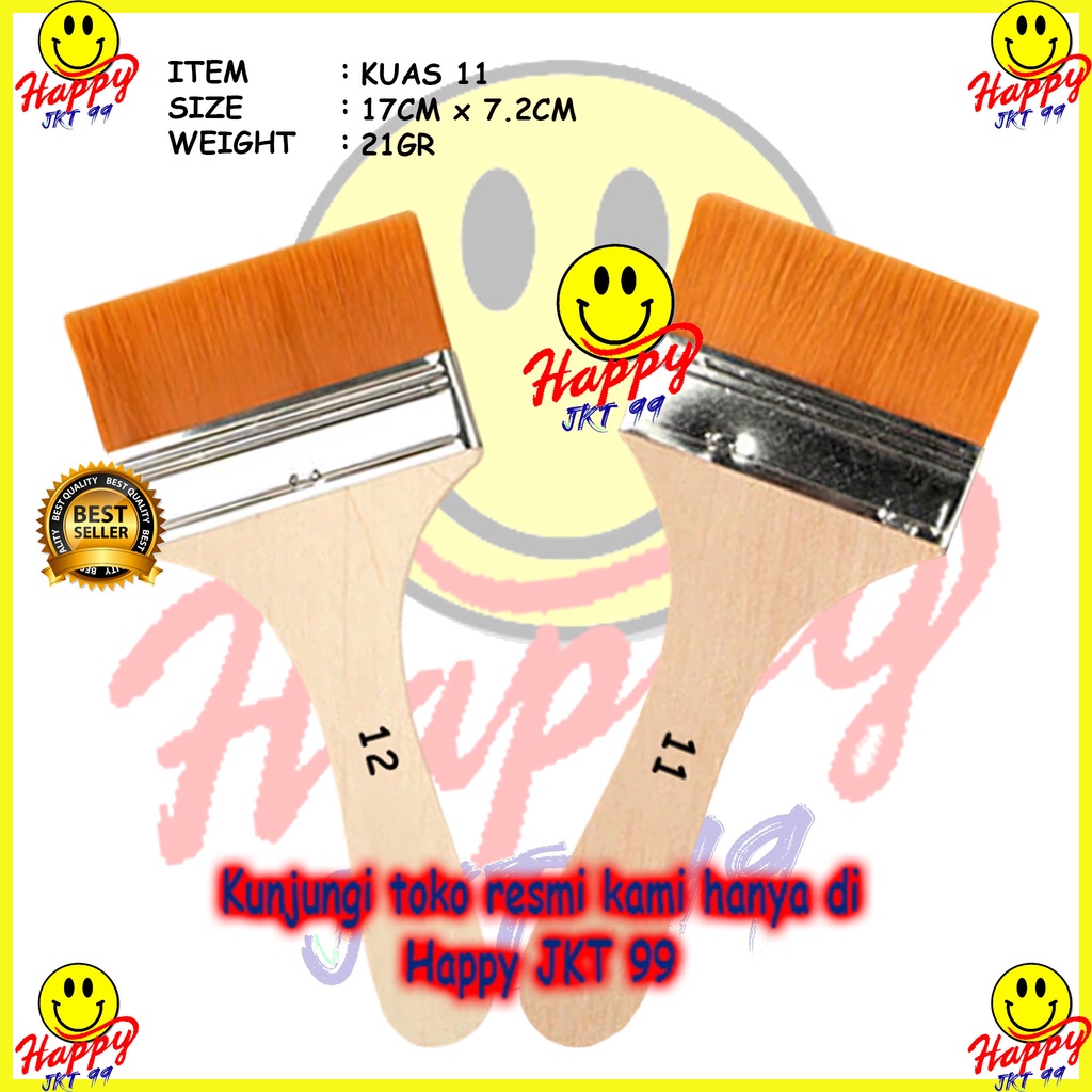 [ HAPPY JKT 99 ] KUAS CAT TEMBOK KUAS ETERNA KAYU PAINT BRUSH KUAS KAYU FLUX KUAS PVC TEKNISI