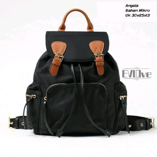 Tas Ransel Wanita Angela Backpack Bahan Micro