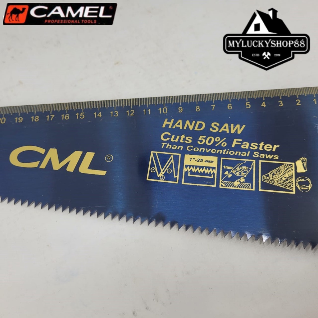 Camel Gergaji Kayu Gagang Karet 18 Inch Heavy Duty