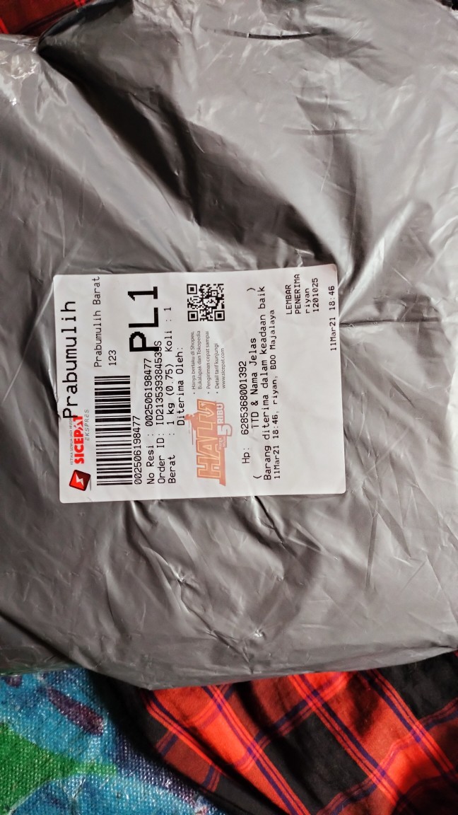 Kemeja Batik Pria Lapis Furing Reguler Fit Katun Pari Coklat Panjanng Batik Solo