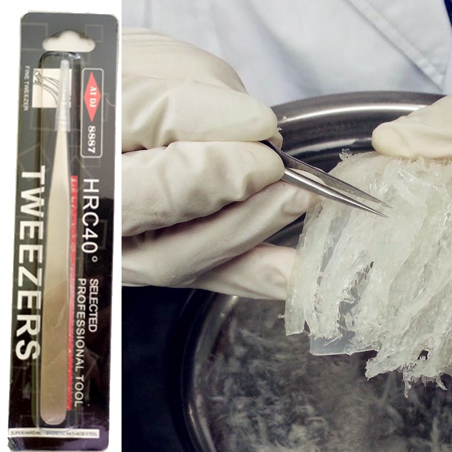 Pinset tweezers merk AT DJ ST12 HRC40 runcing dan tajam Cocok untuk cabut bulu dari sarang walet