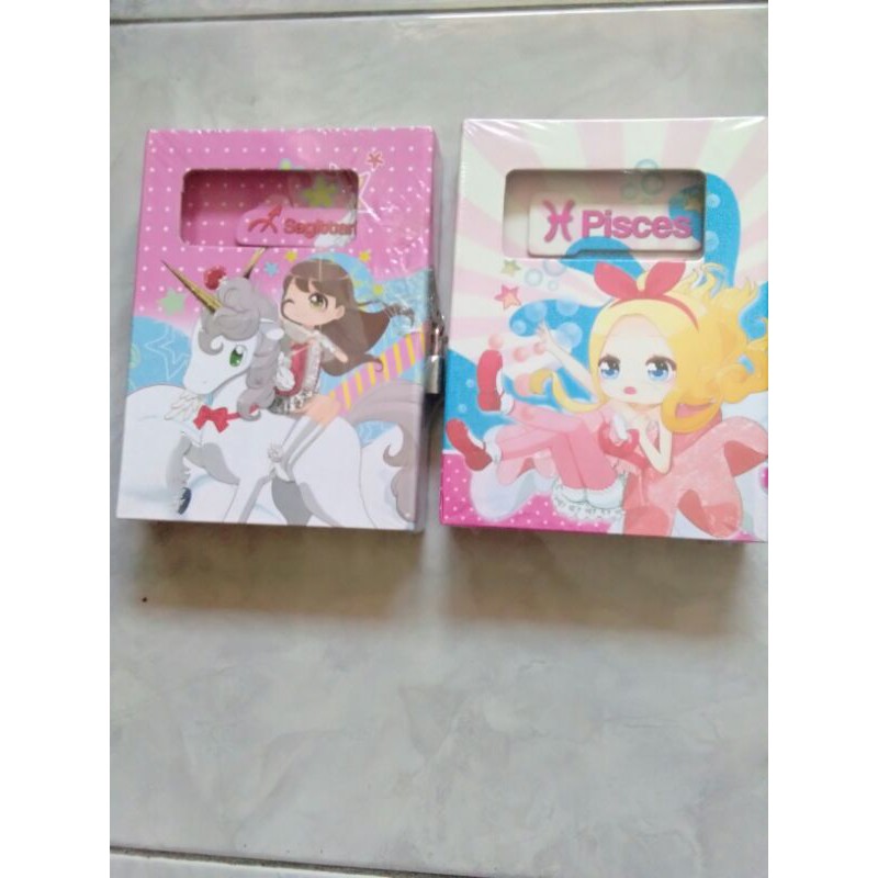 

Buku diary karakter zodiak ukuran kecil